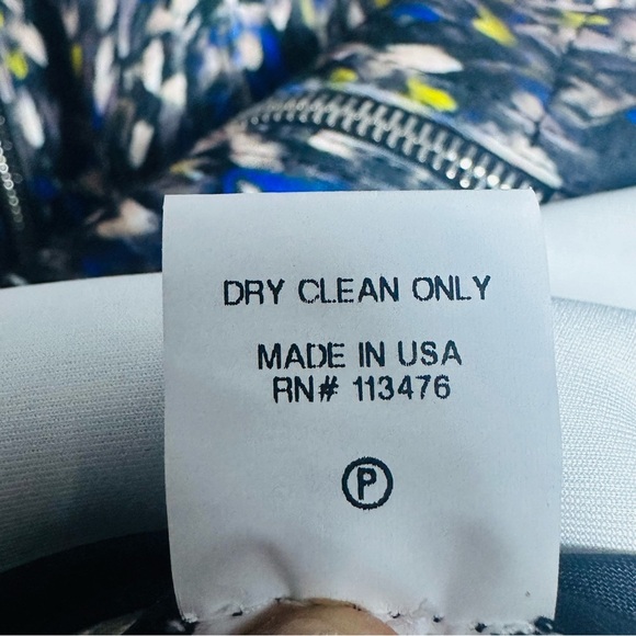 Yigal Azrouel - Speckled Multi Print Zippered Sheath Dress Sz 4 Sleeveless - Picture 10 of 13